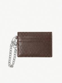 Viva Strut 1pcs Rivet Decoration Multi-Card Card Clip, Metal Chain Buckle, Tcool Wind Bag Pendant Wallet - Brown coffee - View 4