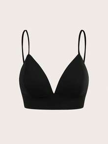 SHEIN BASICS 2件組休閒純色短版細肩帶背心與圓領寬鬆短袖透視網紗夏季上衣 - 軍綠色 - 查看 5