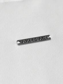 AXEPEAK Men's Letter Print Cross Rhinestone Pullover Sweatshirt - White - View 5