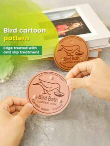 1pc Copper Bird Bath Tray, Reinforced Pure Copper Cleaning Plate With 3-Point Support, Suitable For Outdoor Bird Bath Basin Year-Round Physical Water Cleaning - multicolor - View 2