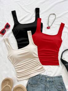 Soleia Spring/Summer New Back To School Night Out Casual Sexy Vacation Western Beach Wedding Guest Outfit Graduation Brunch Women's Clothing Black Red Beige - Multicolor - View 1