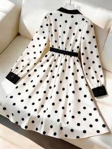 GlowEve Women's Polka Dot Colorblock Casual Daily Summer Dress - Multicolor - View 2