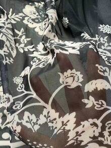 Vaytide 女款花卉印花休閒日常穿著罩衫與長褲套裝 - 黑色 - 查看 6