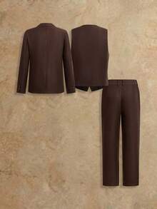 Men Suits - タバコ - チェックする 2