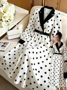 GlowEve Women's Polka Dot Colorblock Casual Daily Summer Dress - Multicolor - View 6