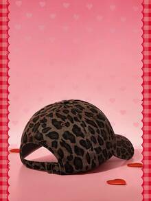 HELLO KITTY AND FRIENDS | SHEIN 1pc,Leopard Print Baseball Cap For Women, Cute Embroidered Adjustable Hat, Casual Streetwear Cap - leopard print - View 3