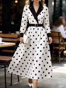 GlowEve Women's Polka Dot Colorblock Casual Daily Summer Dress - Multicolor - View 7
