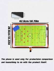 1pc Zipper Football Tactics Board, Foldable Sand Table Tactics Board, Special Folding Zipper Tactics Board For Coaches In Football Matches - Green - View 4