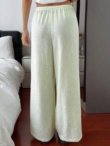 DAZY Women's Textured Casual Loose Drawstring Waist Loungewear Pants Fall - Green - View 2