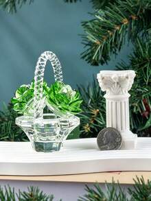 Transparent Flower Basket Decor Suitable For Bedroom And Living Room Decoration - Crystal Rose Basket - View 7