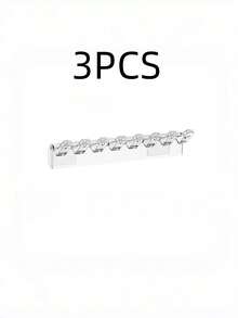 3/6/12 Pack Wall Mounted Clear Acrylic Jewelry Storage Hooks, Durable Polished Plastic Multi-Purpose Jewelry Hanger Organizer For Necklaces Earrings Rings Bracelets, Space Saving Wall Hanging Jewelry Rack For Bathroom, Ideal Gift Option - Multicolor - View 9