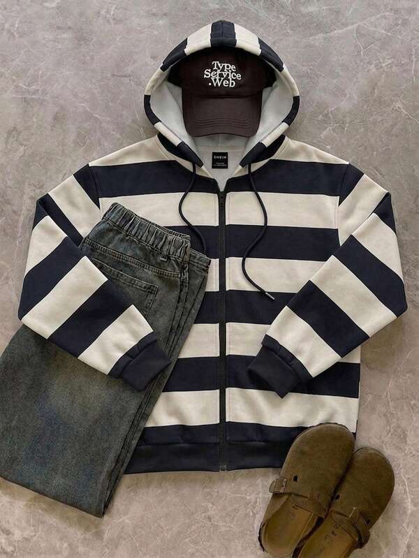 Attitoon Casual Loose Hooded Open Front Sweatshirt, Autumn/Winter
