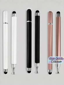 2 Packs Capacitive Stylus Pens, Universal Touch Screen Stylus Compatible With Smartphones & Tablets, Portable Capacitive Pen For Writing & Drawing, Touch Screen Accessory For Office & Study Use - Multicolor - View 1