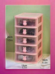 Multi-Layer Drawer Jewelry Storage Box, Stackable Detachable Dust-Proof Anti-Oxidation Large Capacity Organizer, Multi-Purpose Desktop Drawer Case For Jewelry, Cosmetics & Accessories Display - Multicolor - View 7