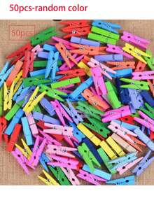 50/100/200 Pcs Colorful Artificial Wood Resin Clothespins – Colorful Mini Wooden Clothespins, Rustic Cartoon Decorative Clips, Suitable For Photo Displays, Holiday Decorations (Christmas, Thanksgiving, Graduation, Weddings) – No Batteries Required, Suitable For Diy Craftspeople...Girs Toys, Night Stand, Hanger, Pencil. Water Botle, Living Room Decor, Pen Holder, Shower Caddy, Photo Frame. Doll. Storage Box. - Multicolor - View 17