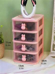 Multi-Layer Drawer Jewelry Storage Box, Stackable Detachable Dust-Proof Anti-Oxidation Large Capacity Organizer, Multi-Purpose Desktop Drawer Case For Jewelry, Cosmetics & Accessories Display - Multicolor - View 8