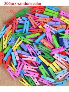 50/100/200 Pcs Colorful Artificial Wood Resin Clothespins – Colorful Mini Wooden Clothespins, Rustic Cartoon Decorative Clips, Suitable For Photo Displays, Holiday Decorations (Christmas, Thanksgiving, Graduation, Weddings) – No Batteries Required, Suitable For Diy Craftspeople...Girs Toys, Night Stand, Hanger, Pencil. Water Botle, Living Room Decor, Pen Holder, Shower Caddy, Photo Frame. Doll. Storage Box. - Multicolor - View 16