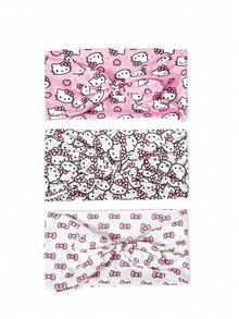 HELLO KITTY AND FRIENDS | SHEIN 3件組彈性髮箍，適合日常配戴，可作為禮物使用 - 彩色 - 查看 6