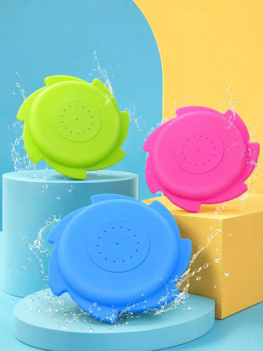 MINKOJA 1Pc And 4Pcs New Silicone Water-Spraying Flying Disc, Children ...