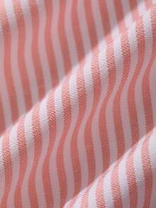 DAZY Men's Pink Striped Short Sleeve Shirt, Summer - Multicolor - View 3