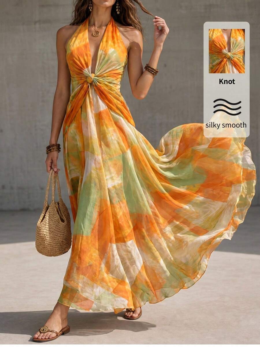 Solivie 女款夏季浪漫度假洋裝沙灘裙