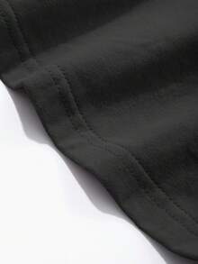 DAZY Conjunto de camisetas negras sólidas para hombre, de verano - Negro - Ver 8