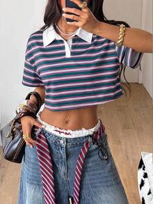 Coolane 女款夏季街頭風復古 Y2K 波希米亞老錢風印花寬鬆大尺碼 T 恤 - 彩色 - 查看 5