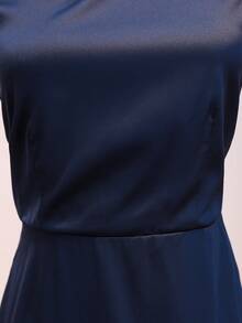 2Pcs Tween Girls Back To School Preppy College Style Ribbed Knit Long Slv Sleeve Stand Collar Top Sixth Form,Graduation,Party - Blue - View 7