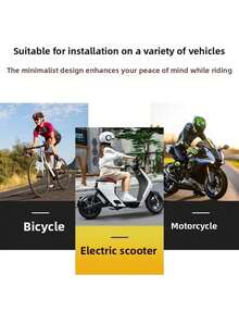 Universal Fixed Wind Wing Motorcycle Rearview Mirror, Modified Wide Field Of Vision Side Reflector Mirrors, Replacement Accessories For Motorbike, Scooter, ATV Off-Road All Terrain Vehicle, High Definition Convex Lens Mirror - Black - View 3