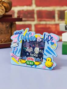 FRIENDS X Joivida 1pc Magnetic Photo Frame Fridge Magnet, Cute 2D Cartoon Design, Holds A Small Photo Inside, Strong Magnetic Adhesion, Adorable D Rative Magnet For Home Kitchen School Party, Also A Creative Personalized Little Gift For Friends And Family - one-size - View 2