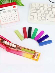 1set/1000pcs Colored Staples - General Office Staples, Document Staples, Book Staples And Staple Supplies - Made Of Other Metal Materials. - 1000Pcs/box - View 6