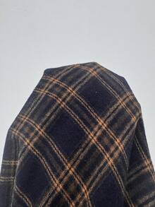 SHEIN CURVE+ Plus Size White Chocolate Brown Plaid Mini Dress, Square Neck, With Belt, Fall Winter 2026 22W - Multicolor - View 11