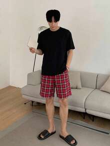 DAZY 春夏灰色男士居家休閒套裝睡衣 T-shirt - 黑色 - View 5