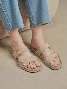 Solecia Ladies Commuter Fashion Versatile Daily Travel Casual Sandals - Grey - View 8