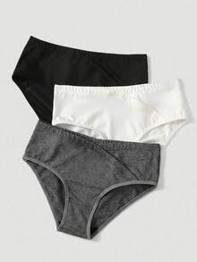 Girlism Tween女孩三角內褲 3件組 字母款 簡單舒適 親膚彈性腰頭 - 彩色 - 查看 7