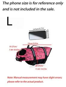 1PC Summer Pet Life Jacket For Small Dogs & Cats, High Buoyancy Adjustable Swimming Vest For Pool & Beach - Pink - View 4