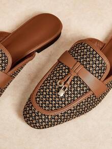 Rosivie Zapatos planos cómodos y minimalistas de punta redonda para mujer, para Año Nuevo, vacaciones, primavera, vacaciones de primavera, Pascua y Navidad - Óxido marrón - Ver 4