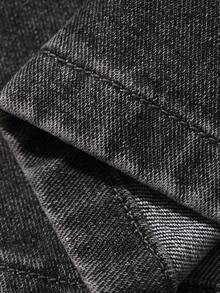 DAZY Jeans de hombre de verano de unicolor con efecto lavado y desgastado - Gris - Ver 3