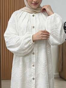 Solavon Women's Solid Color Cut-Out Long Dress - Ivory White - View 6