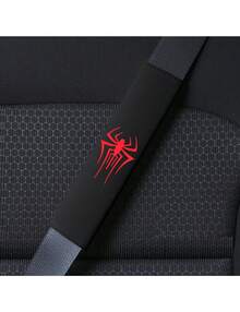 2Pcs Soft Car Seat Belt Covers, Red Spider Pattern Seatbelt Protector Sleeves, Easy To Install Universal Vehicle Safety Interior Decor Accessories - A - View 8