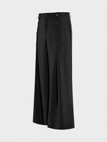 AXEPEAK Pantalones casuales versátiles de unicolor para hombres para ir al trabajo - Negro - Ver 4
