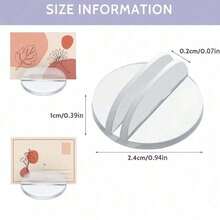 50/100pcs Transparent Table Card Holders, Mini Base Game Board Card Holders Cardboard Clips, Suitable For Wedding Party Number Display Stands - multicolor - View 3