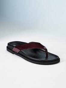 Solezae Women's Comfy Casual Flat Thong Sandals - Chocolate Brown - View 6