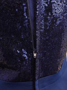 Gaun Chiffon Biru Tua Elegan untuk Pesta Kembali ke Sekolah, Wisuda, Pernikahan, Kelas Enam, Wisuda, Pesta Musim Gugur untuk Anak Perempuan Remaja. - Navy Blue - View 4