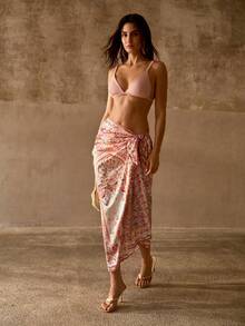 MOTF PREMIUM ELEGANT ALL-OVER PRINT MULTIFUNCTIONAL SWIMSUIT COVER-UP SCARF SKIRT - Multicolor - View 7