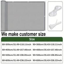 Opaque Privacy Screen Cover, UV Protection Fence For Balcony, Apartment Railing, Outdoor Patio, Platform, Porch - grey - View 5