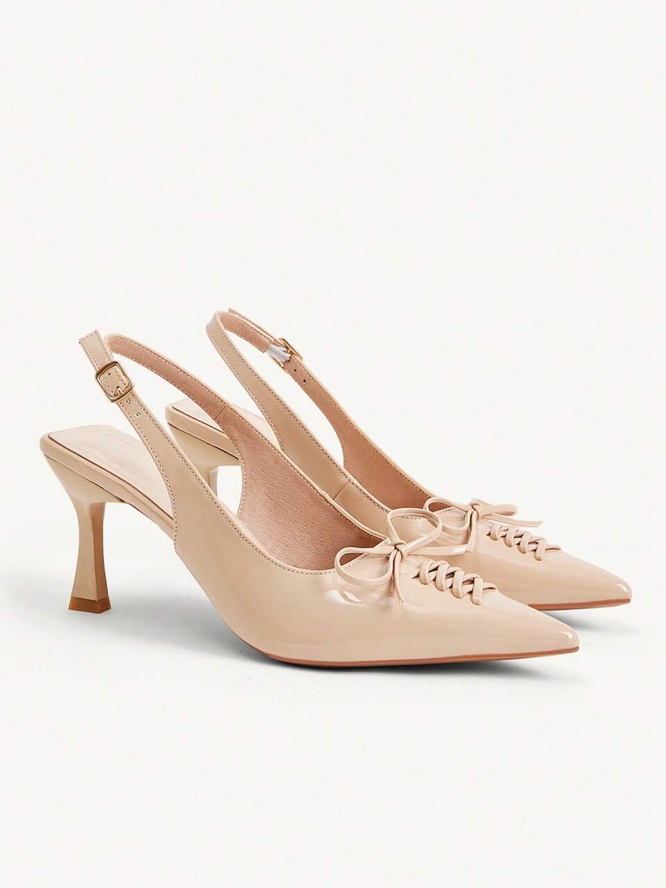 CUCCOO CHICEST Women Shoes Spring/Summer New Fashion Bow Thin Heel Pointed Shoes Elegant Back Air High Heel Shoes Party Elegant Wearing Four Seasons Fall Shoes