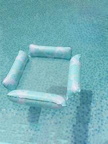 1pc Inflatable Pool Float 4-Tube Monstera Leaf Turtle Back Float & 2-Tube Monstera Leaf Mesh Hammock, Summer Water Floats For Pool & Beach - 4 tubes of leaves - View 4