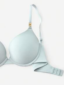 LUVLETTE Plunge Push-Up Blue T-Shirt Basic Breezy Comfort Basic Bra - Medium Wash - View 7