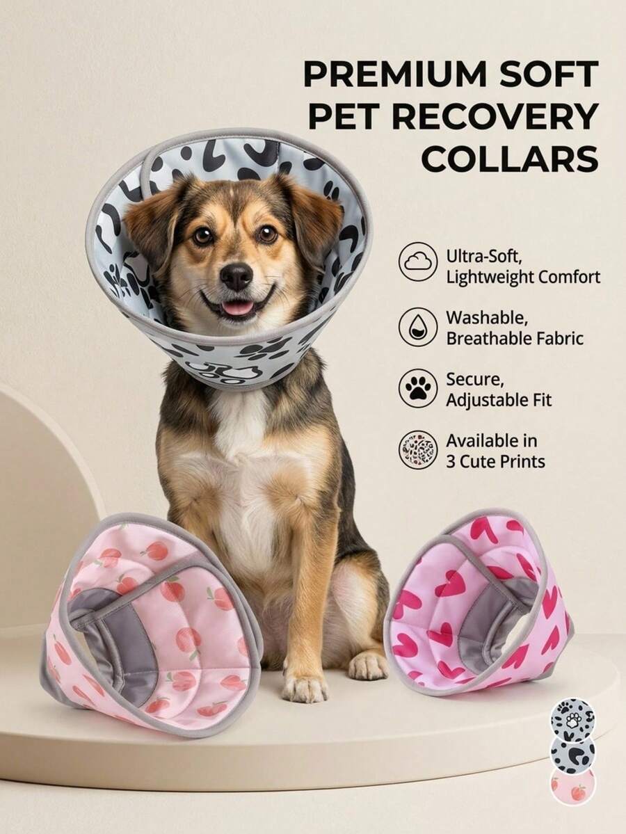 PETSIN 伊莉莎白領熱銷款術後寵物保護套 防舔防咬頭套 狗狗用柔軟頸部護罩 - 查看 1